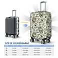 thumbnail image 6 of Haiem Skull with Cash Luggage Cover Printed Suitcase Covers for Luggage Elastic Washable Suitcase Protector Fits 18-32 Inch Luggage-Small, 6 of 9