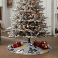 thumbnail image 5 of Daiia Dog Drawing Merry Christmas Tree Skirt , Xmas Large Lace-up Tree Skirt, Santa Snowflakes Rustic Home Decorations New Year Party Farmhouse Decor-30", 5 of 7