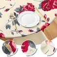 thumbnail image 4 of Pioneer Flower Floral Print Pattern Round Fitted Tablecloth with Elastic Edge,Dining Table Cover Waterproof,Outdoor Round Tablecloth for Camping,Dining,Indoor and Outdoor, 4 of 7