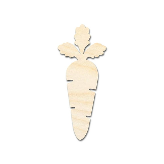 Unfinished Wood Carrot Shape - Garden Vegetable Craft - up to 46" DIY 42" / 1/2"