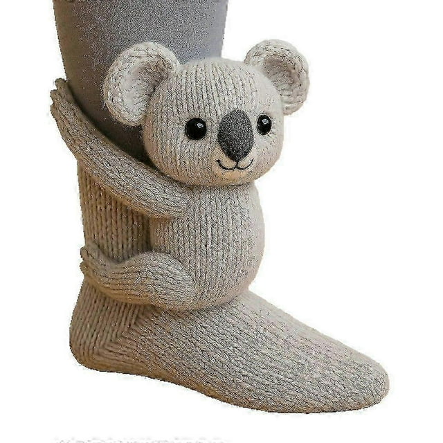 Cozy winter Socks for Women - Fun Christmas Animal Socks with Deer & Cat