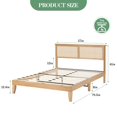 thumbnail image 1 of EDTara Rattan Bed Frame with LED Lights,Natural Rattan Headboard, Solid Wood Foundation with Silent Slats, Platform Full Size Bed Frame, Noise-Free, No Box Spring Needed, Easy Assembly, 1 of 8