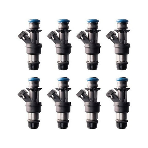Fuel Injector Set 8 Piece - Compatible with 2001 - 2006 Chevy Silverado 3500 8.1L V8 2002 2003 2004 2005