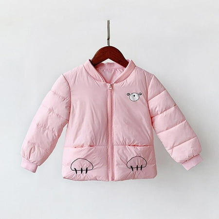 

Kids Down Coats Children Clothing Fashion Baby Boy Girl Cotton Cartoon Printing Long Sleeve Round Neck Down Kids Autumn Winter Casual Outerwear