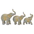 thumbnail image 1 of Plutus Brands PBTH93292 Resin Elephant Tabletop, Multi Color - Set of 3, 1 of 1