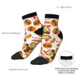 thumbnail image 6 of Fuzoiu Burger Print Adult Socks, Crew Moisture-wicking Socks, Unisex Cushion Crew Socks,Casual Sports Ankle Socks, 6 of 7