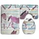 thumbnail image 1 of ABPHQTO Caballos de carreras Juego de alfombras de baño de 3 piezas Alfombra de baño Alfombra de contorno y tapa de inodoro, 1 of 2