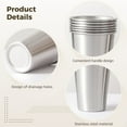 thumbnail image 3 of 12 Pcs Stainless Steel Cups, 16 fl oz/500 ml Reusable Pint Cups, Long-lasting Brushed Finish Metal Drinkware for Camping, Travel, Home, BPA Free, Stackable Design, 3 of 5