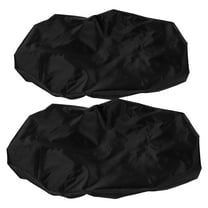 HOOWIFFY 2-Pack Black Polyester Toilet Seat Cover Pads Mat for Bathroom Soft Comfortable