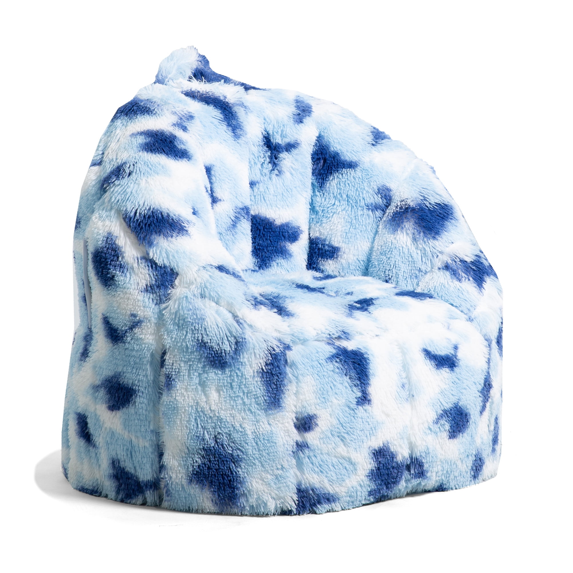 Big Joe Joey Bean Bag Chair for Kids/Teens, 2.5 ft Plushie Lounge Chair, Soft & Lightweight, Indigo Tie Dye