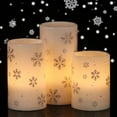 thumbnail image 1 of Velas LED navideñas sin llama GenSwin, paquete de 3, 7 a 15 cm, 1 of 7