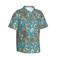 thumbnail image 2 of Balery Cute Conch Print Men's Hawaiian Shirts Short Sleeve Beach Shirt Relaxed Fit Vacation Button Down Shirts-3X-Large, 2 of 9