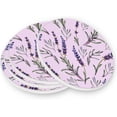 thumbnail image 3 of Coolnut Lavender Flowers Round Cup Coaster with Ceramic Stone and Cork Base 2PCS, Absorbent Cup Mats, Cup Protection Mat for Home, Kitchen and Bar71 Home Decor Gifts, 3 of 6