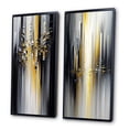 thumbnail image 3 of Designart "Black and Yellow Geometric Abstraction I" Abstract Geometric Framed Wall Art Set Of 2 - Black Geometric Framed Canvas Set For Living Room Decor, 3 of 7