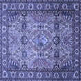 thumbnail image 1 of Ahgly Company Machine Washable Indoor Square Persian Blue Traditional Area Rugs, 3' Square, 1 of 4