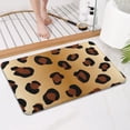 thumbnail image 4 of Gold and Brown Of Leopard Print Bathroom Rugs Mat,Non Slip Microfiber Bathroom Rug,Rubber Backing,Soft Bathroom Mats for Bathroom Floor,Tub and Shower,17x27in(43x68cm), 4 of 5