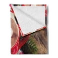 thumbnail image 2 of Christmas Soft Flannel Fleece Throw Blanket, Blurred Backdrop Photo of Hot Chocolate in Mugs with Marshmallows Candies, Cozy Plush for Indoor and Outdoor Use, 50" x 70", Multicolor, by Ambesonne, 2 of 5