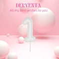 thumbnail image 1 of Hltser Birthday Candles Numbers 2.36 inch Party Cake Topper 1 Piece (Brown  Number 6), 1 of 6