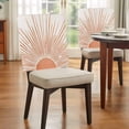 thumbnail image 3 of Bohemian Sun Dining Chair Back Cover Only, Warm Orange Sunset Light Set of 6 Chair Back Covers, Removable Washable for Dining Room, Banquet & Holiday Decoration, 3 of 9