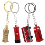 TEHAUX 4-Piece London Souvenir Set Zinc Alloy Mailbox Shape Collectible Gift for Travel