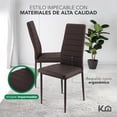 thumbnail image 3 of Juego De Comedor 4 Sillas y Mesa De Vidrio Templado Lexus marron 5, 3 of 8