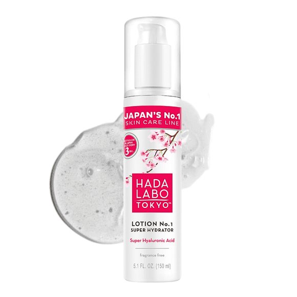 Hada Labo Tokyo Lotion No.1 Super Hydrator – Moisturizing Hydrator with Super Hyaluronic Acid - Suitable for All Skin Types - Fragrance Free - 150ml