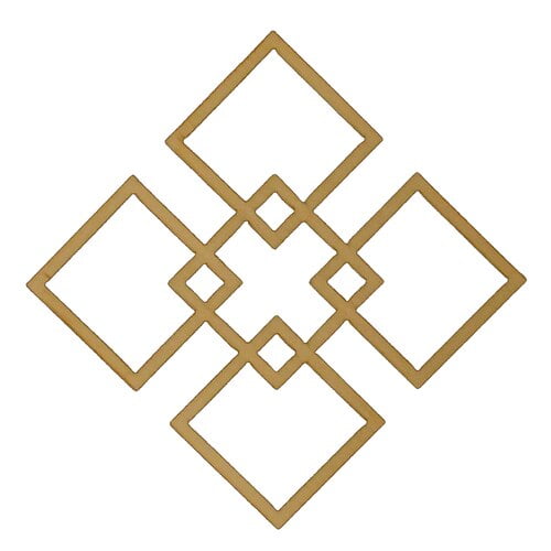 Package of 1, Large 12" X 12" 1/8" Baltic Birch Plywood Diamond Wood Ornament For Art & Craft Project, Made in USA