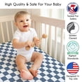 thumbnail image 3 of Sweet Jojo Designs Blue Gingham Checkered Plaid Boy Fitted Crib Sheets Set 2 Piece, 3 of 6