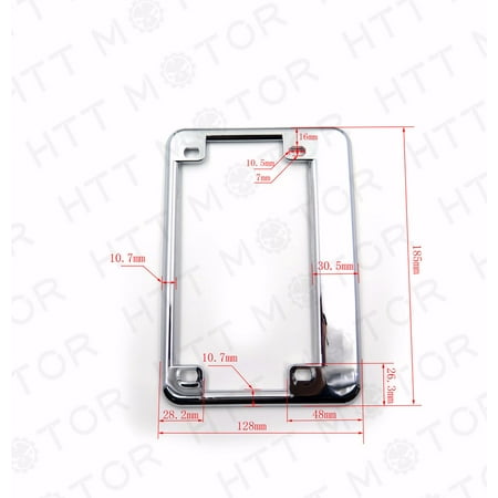 - Chrome Motorcycle License Plate Frame for Honda Yamaha Harley Scooter Chopper
