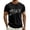 Black, variant on French Printed Short Sleeve T Shirt Casual Summer Top Mens Compression Cold Gear