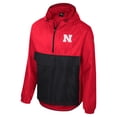 thumbnail image 2 of Men's Colosseum  Scarlet Nebraska Huskers Reloaded Anorak Half-Zip Jacket, 2 of 3