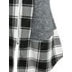 thumbnail image 4 of Top Talla Extra Asimétrica a Cuadros Capucha Rosegal Blusas Tallas Grandes, 4 of 5