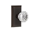 thumbnail image 1 of Nostalgic Warehouse Studio Plate with Crystal Glass Knob, Single Dummy, Timeless Bronze, 1 of 1