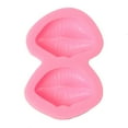 thumbnail image 2 of Wovilon Silicone Baking Mold Baking Molds Lips 2 Cavity Silicone For Chocolate Paste Fondant Crafts, 2 of 5