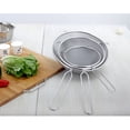 thumbnail image 3 of Stainless Steel Mesh Strainer Long Handle Scoop Slotted Ladle Food Serving Colander For Noodles Dumplings (10 Inches Double Layer), 3 of 9
