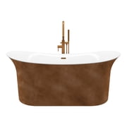 A&E Bath Adaline, Copper, Acrylic 66in, Freestanding Bathtub