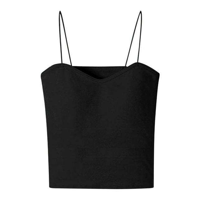 AherBiu Tank Tops with Built in Bras Padded Workout Camisoles Spaghetti Strap Basic Comfy Solid Color Tops