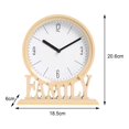 thumbnail image 2 of Desk Clock Non Ticking Battery Operated Art Clock Loft Family Decorative Office Shelf Beige, 2 of 8