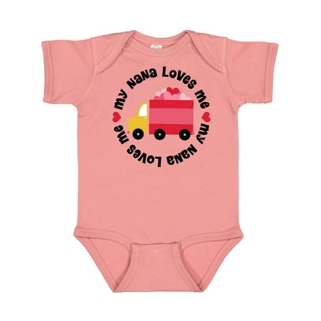 

Inktastic My Nana Loves Me Valentine Gift Baby Boy or Baby Girl Bodysuit