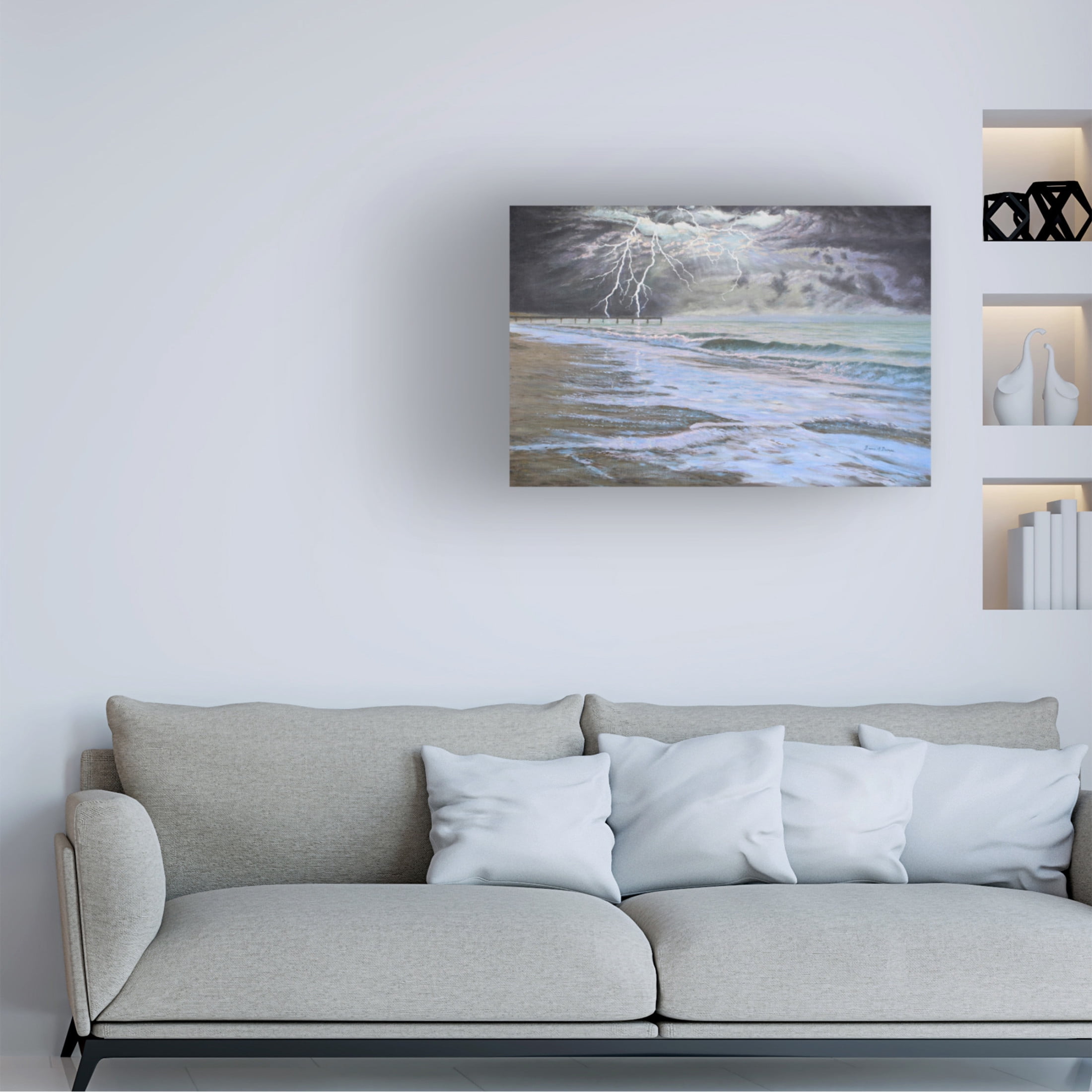 Canvas Wall Art - Bruce Dumas 'Stormy' Wall Art for Living Room, Bedroom, or Office Décor by Trademark Fine Art - 24 x 16 Inches