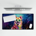 thumbnail image 4 of Hippie Shiba Inu Portrait oil painting Watercolor Tie-dye Vintage Desk Mat Full Keyboard Mouse Pad Shibas Dog Lovers Gifts Idea Large Mousepad - 00015, 4 of 5