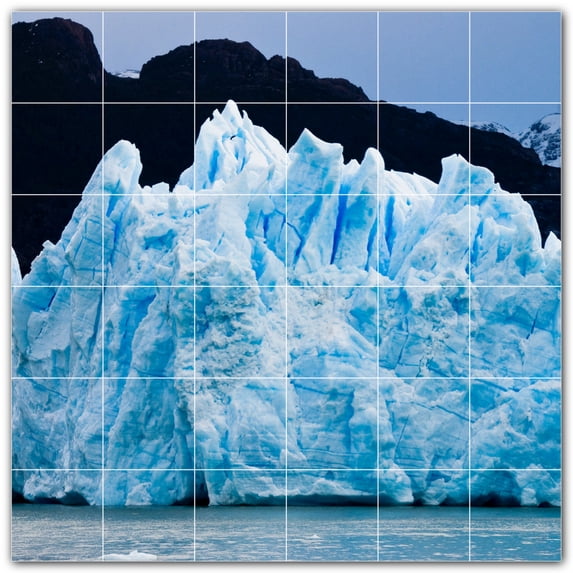 Picture-Tiles.com: Glacier Ceramic Tile Wall Mural WAL500734-66M. 36"W x 36"H using (36) 6" x 6" Ceramic Tiles-Satin Finish