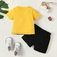 thumbnail image 3 of NZRVAWS Newborn Baby Boys Outfits Set 6 Months Boys Short Sleeve T-Shirt Patchwork Shorts Set Baby Boys Clothes 9 Months, 3 of 6
