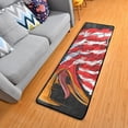 thumbnail image 3 of Dreamtimes Eagle Labor Day Hallway Runner Rug 2'x6' Kitchen Rug with Rubber Backing USA Flag Non Slip Entryway Rug Runner Washable Soft Area Rug for Hallway Bedroom Kitchen Decor, 3 of 6