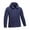 Dark Blue, variant on LYSMORA Men's Full Zip Hooded Fleece Jacket, Multi Zipper Pocket Adjustable Cuff Outdoor Lightweight Warm Outerwear