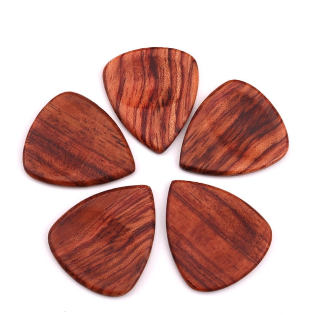 Púa de madera para guitarra grabable, metralla de madera, púa de ukelele para bajo folk, accesorios de guitarra