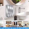 thumbnail image 4 of 2/3-Chamber Wall Mounted Bathroom Shower Pump Dispenser and Organizer - Holds Shampoo, Soap, Conditioner, Shower Gel, Lotion - Clear Chambers, Push-Button - Each Chamber Holds, 4 of 9