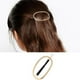 thumbnail image 4 of Aro hueco minimalista para cabello geométrico ovalado para mujer dorado, 4 of 9