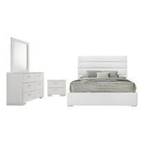 Felicity 4-piece California King Bedroom Set White High Gloss