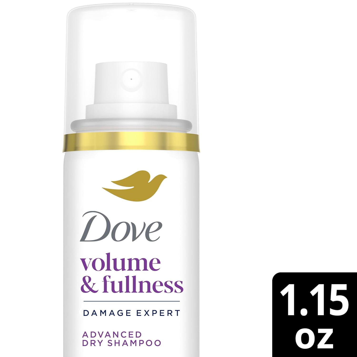 Dove Advanced Dry Shampoo, Travel-Size, Volume & Fullness, 6-Pack, Travel Essentials, 1.15 Oz Ea